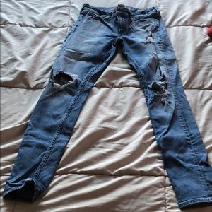 Mud waist Ripped Jeans